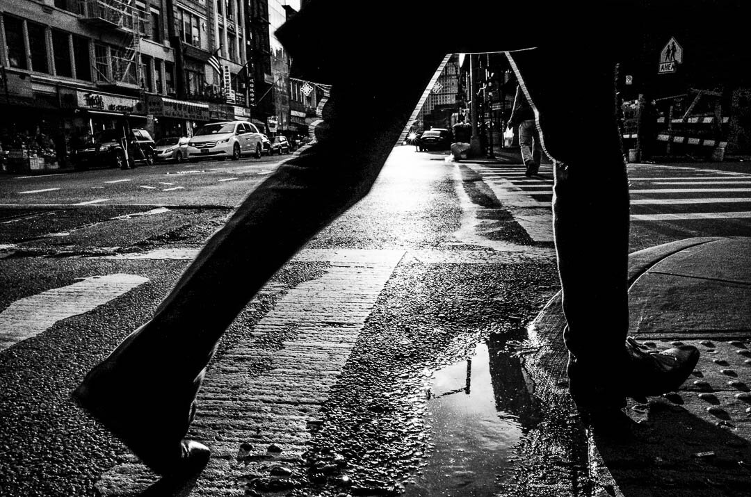 Step Up,  Black and White Street Photography NYC Michael Kowalczyk