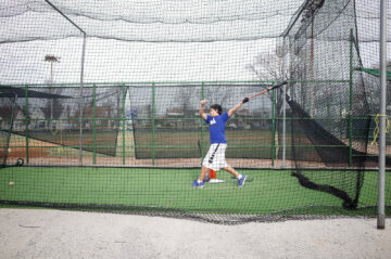 Hitting a Baseball inside the net
