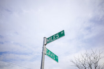 Miles and Davis Avenue Signs