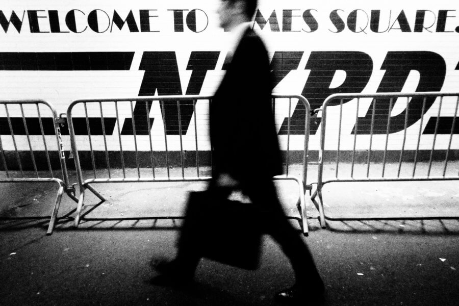 Welcome to Times Square NYPD, Olympus Tough Grainy Film Street Photography