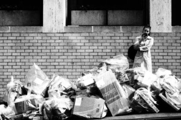 Sidewalk Trash, Olympus Tough Grainy Film Street Photography