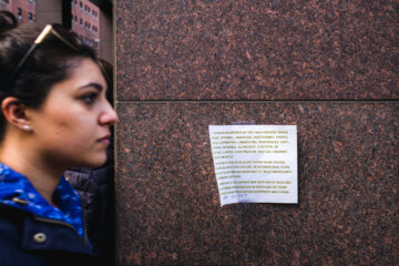 Portraits of People during Woman´s March on New York City, Januar 21st. 2017