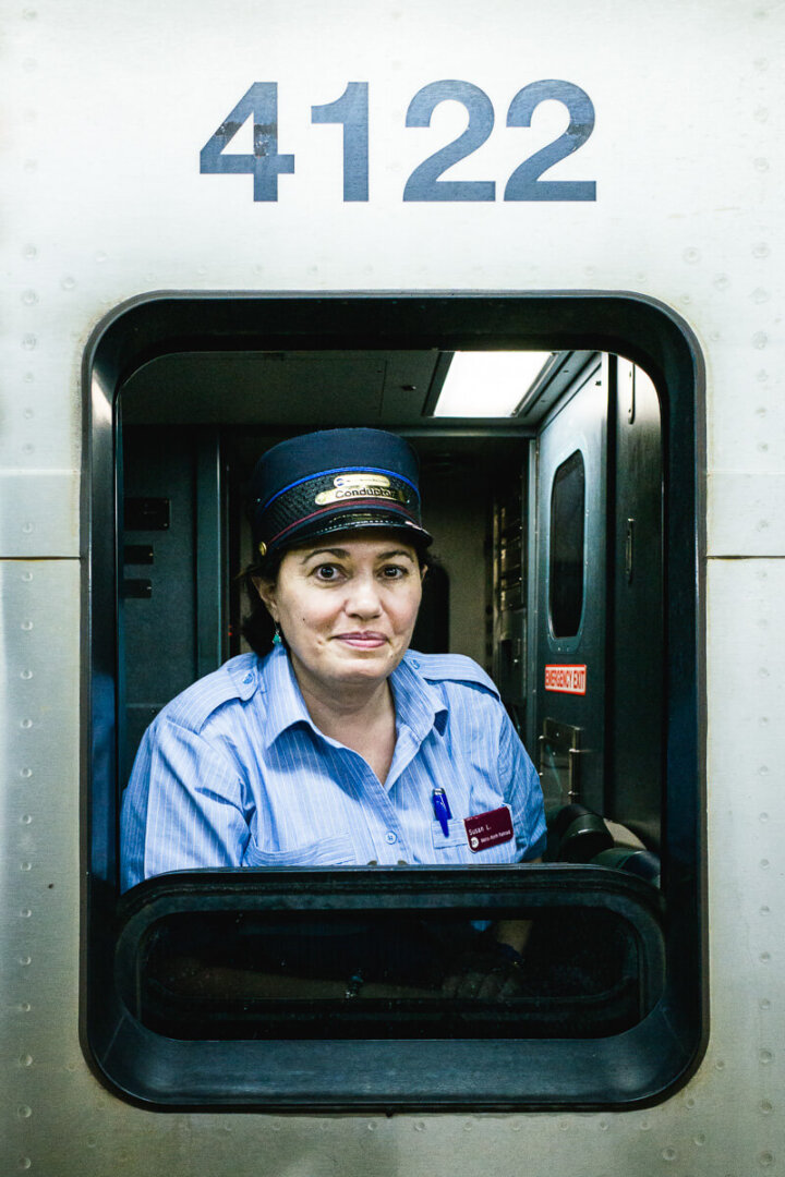 Susan, Metro North Conductor since 27  years, Grand Central Terminal Station, 2017