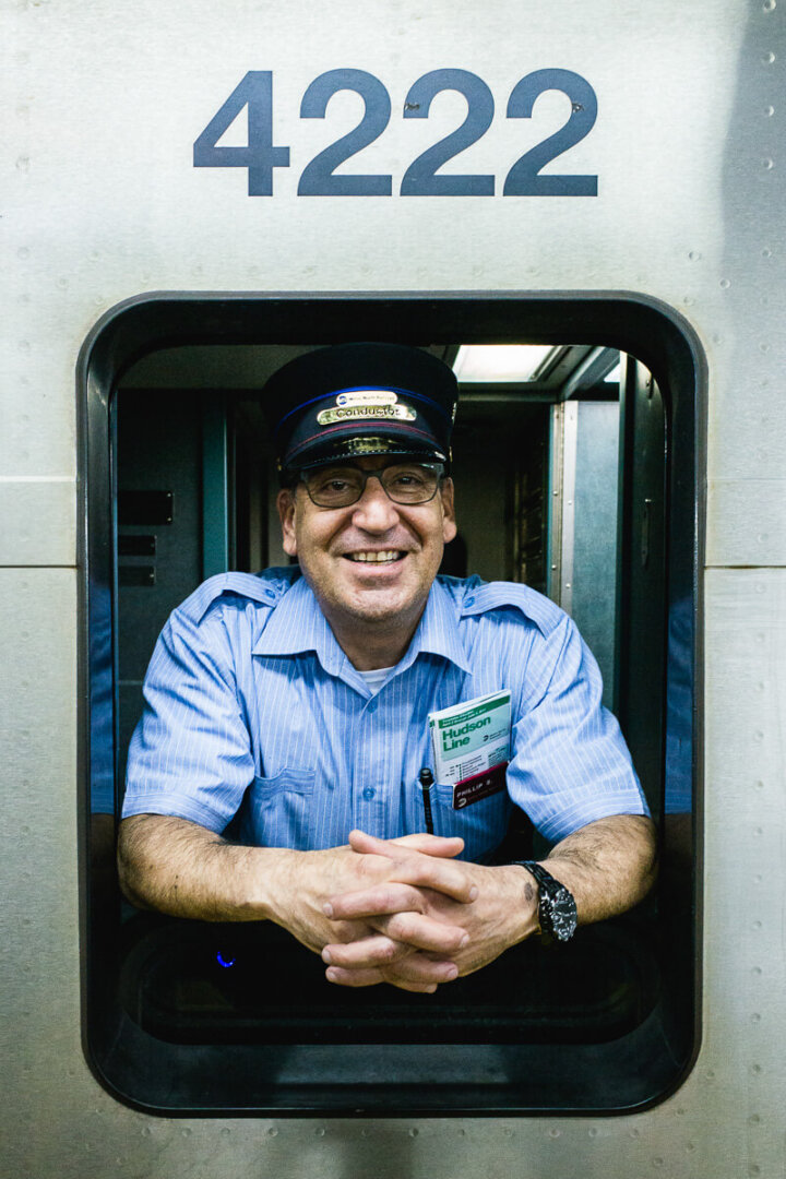 Phil, Metro North Conductor since 27  years, Grand Central Terminal Station, 2017