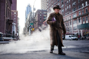 Coat, Hat and Smoke, Street Photography, New York City