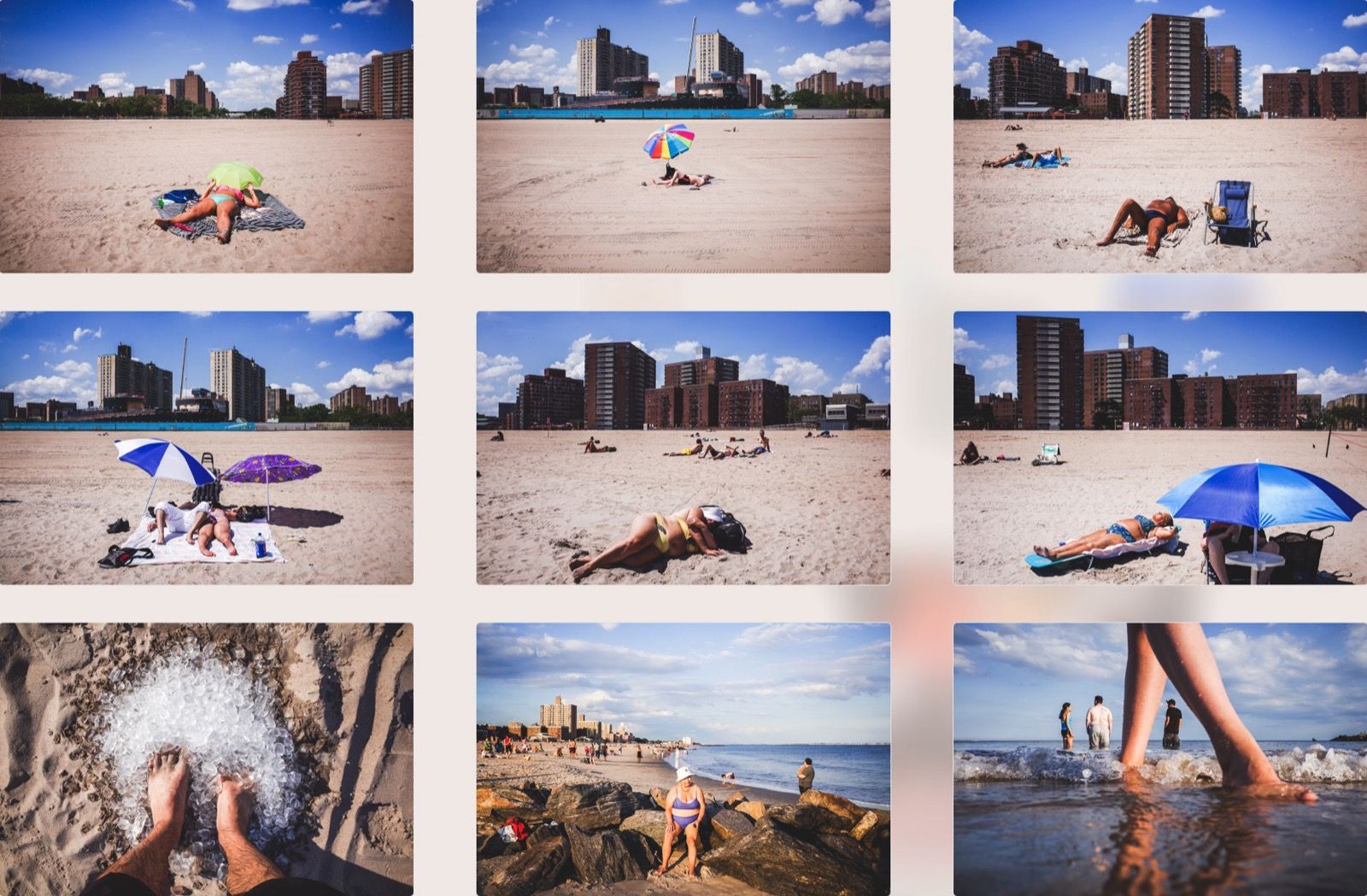 Coney Island Sunbathers Beach Photography Series